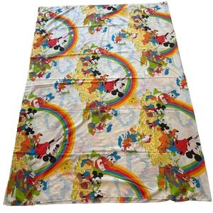 Pacific Sheet Kids Size Twin Multicolor Vintage Mickey Friends Disney 1970 Retro